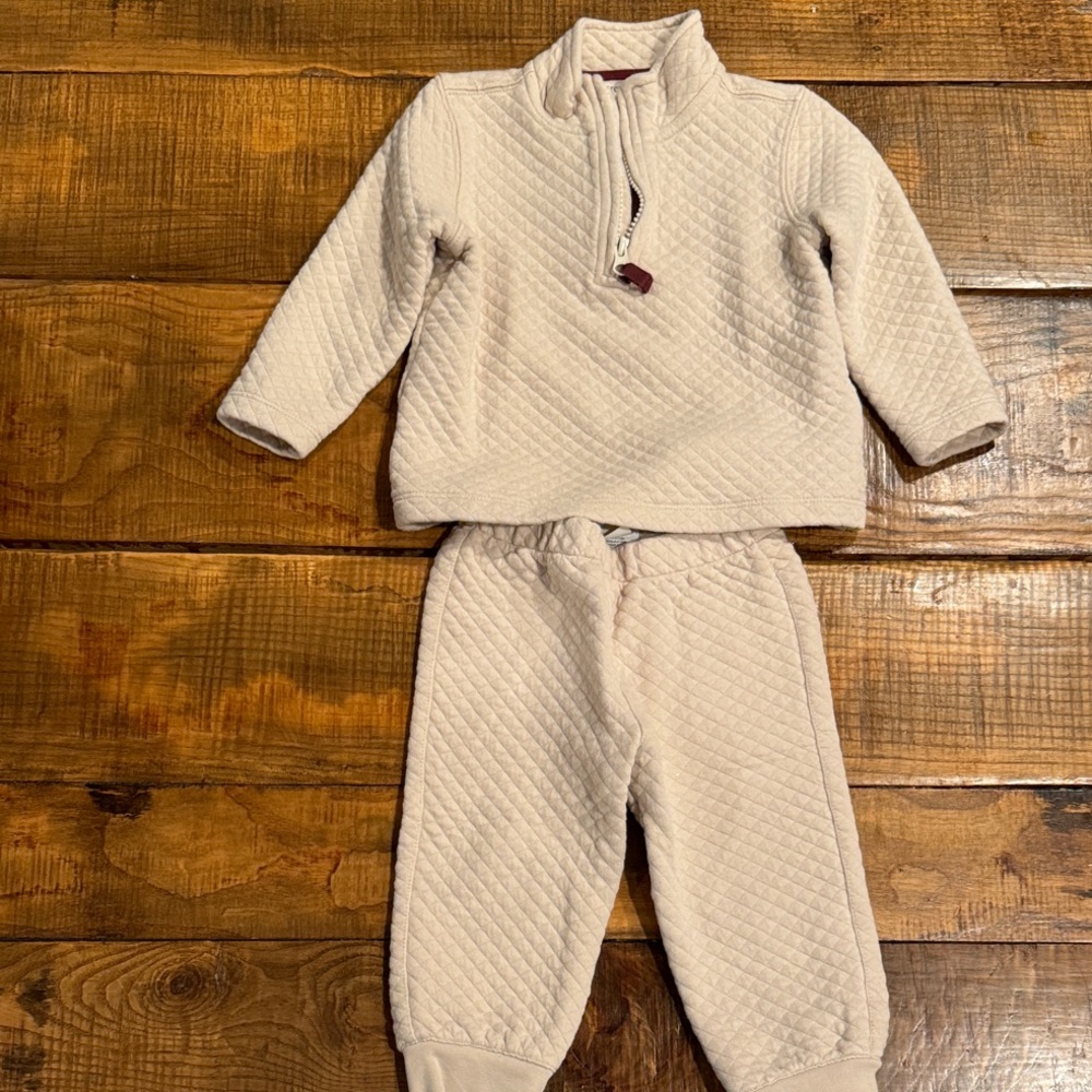Crewcuts Cream Quilted Toddler Set